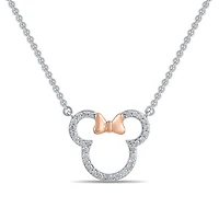 Disney Jewels Diamond Accent Minnie Mouse Pendant in Sterling Silver
