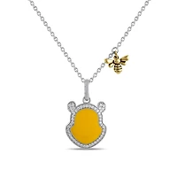 Disney Jewels Diamond Accent Winnie The Pooh Pendant in Sterling Silver