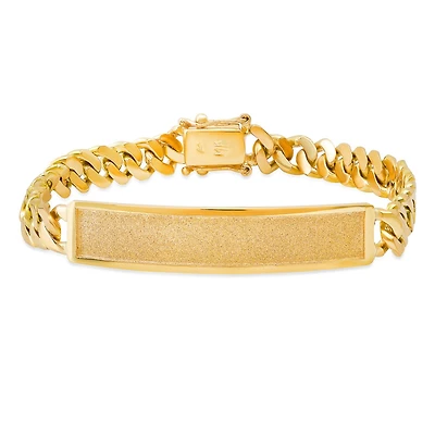 Titán by Adrian Gonzalez 8-inch Cuban Link ID Bracelet in 14KT Gold