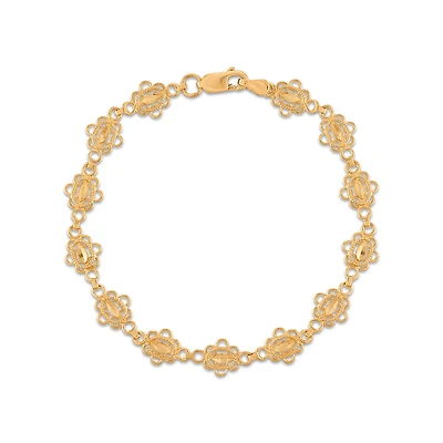 10KT Yellow Gold 7-inch Filigree Bracelet