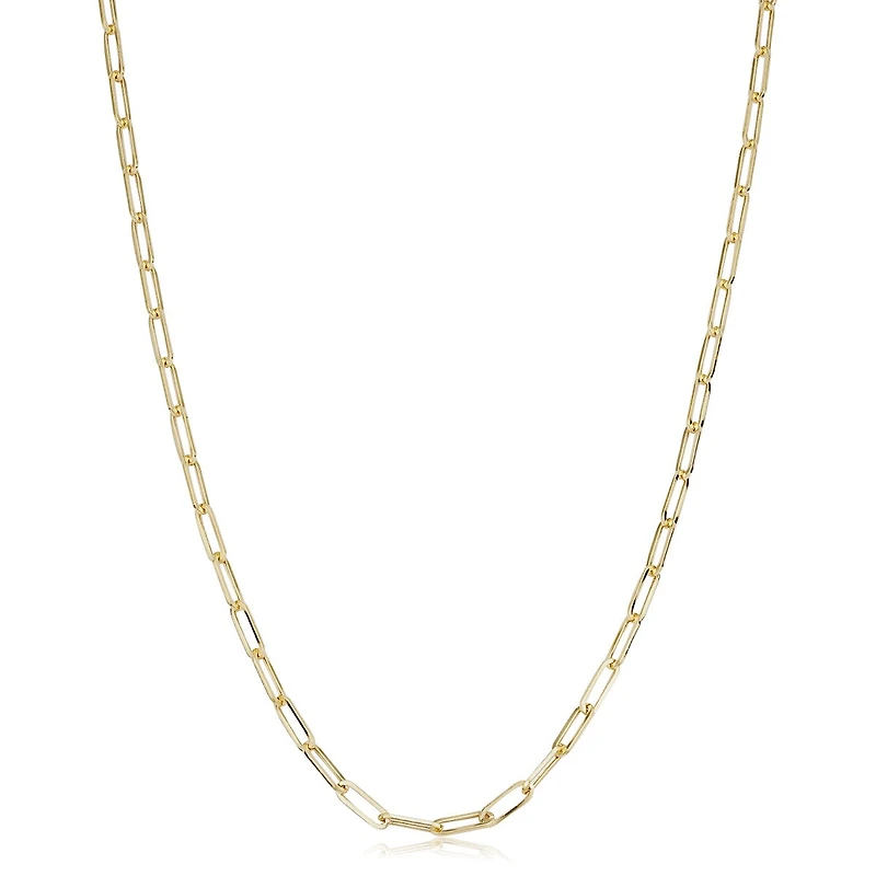 10KT Yellow Gold 18-inch 2.5MM Paperclip Chain
