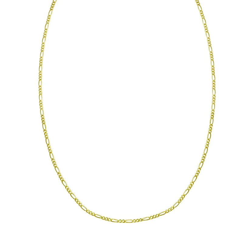10KT Yellow Gold 20-inch 1.3MM Solid Figaro Chain