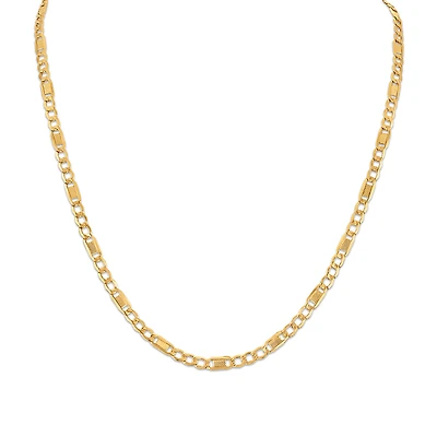 10KT Yellow Gold 22-inch 4.8MM Florentine Curb Link Chain