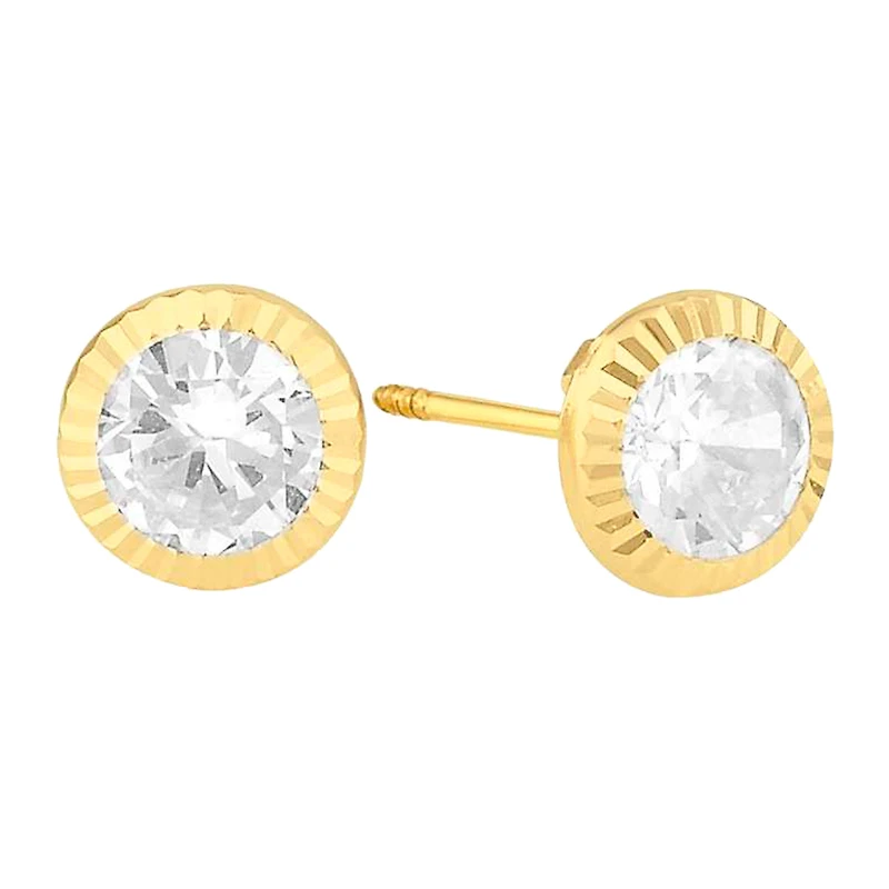 Sabelli 14KT Yellow Gold and Cubic Zirconia Earrings