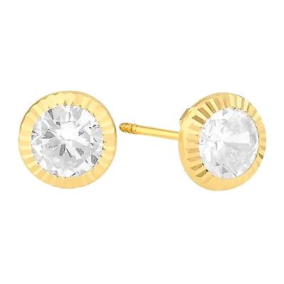 Sabelli 14KT Yellow Gold and Cubic Zirconia Earrings