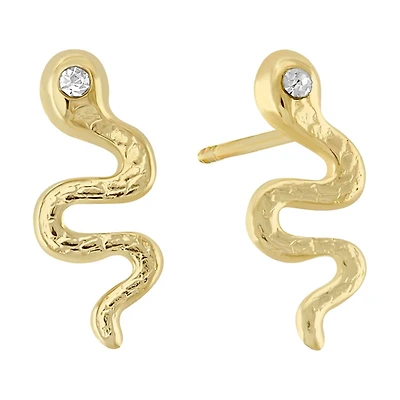 Sabelli 14KT Yellow Gold and Cubic Zirconia Earrings