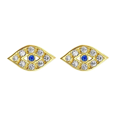 Sabelli 14KT Yellow Gold and Cubic Zirconia Earrings