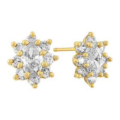 Sabelli 14KT Yellow Gold and Cubic Zirconia Stud Earrings