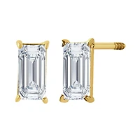 Sabelli Cubic Zirconia Stud Earrings in 14KT Yellow Gold