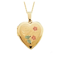 14KT Gold Filled 19MM 18-inch Heart Shaped Mom Locket