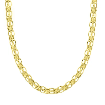 10KT Yellow Gold 17.75-inch 5.3MM Diamond-cut Beaded Necklace