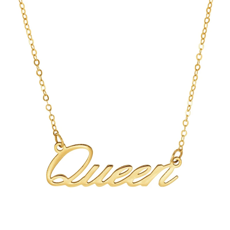 10KT Yellow Gold 18-inch Queen Necklace