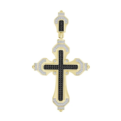 Titán by Adrian Gonzalez 10KT Gold 3/8 CTW Natural Diamond Cross Pendant