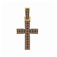 Titán by Adrian Gonzalez 10KT Gold 1/2 CTW Natural Diamond Cross Pendant. Chain Not Included