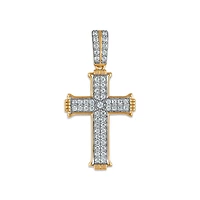 EcoLove 3/4 CTW Lab Grown Diamond Cross Pendant in 10KT Yellow Gold. Chain not Included.