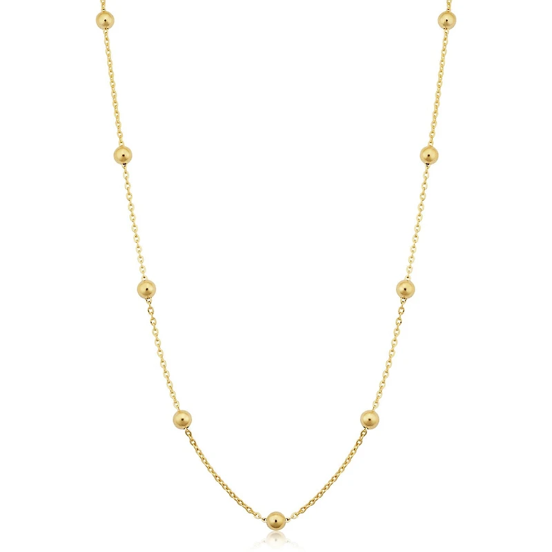 14KT Gold Filled 18-inch Beaded Chain Necklace