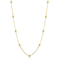14KT Gold Filled 18-inch Beaded Chain Necklace