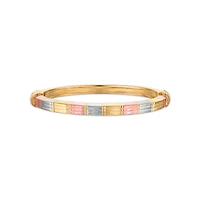 Simone I Smith 7-inch Tri-Color Bangle in 14KT Gold Plated Sterling Silver