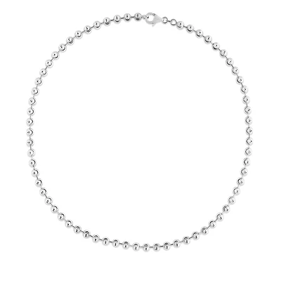 Sterling Silver 7-inch Beaded Bracelet