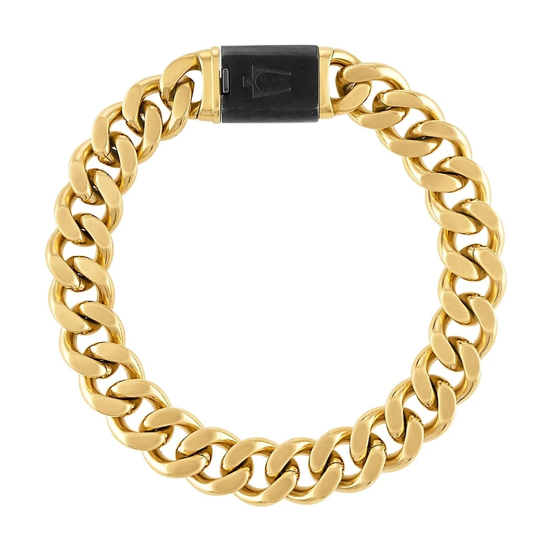 Bulova Yellow Stainless Steel 8.5-inch Curb Bracelet