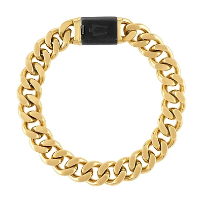 Bulova Yellow Stainless Steel 8.5-inch Curb Bracelet