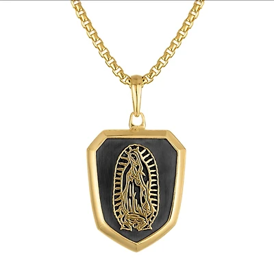 Bulova Gold Plated Sterling Silver 26-inch Lady of Guadalupe Pendant