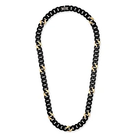 Titán by Adrian Gonzalez 22-inch 10MM Black and Yellow Stainless Steel Curb Chain