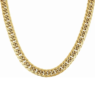 King by Simone I Smith 24-inch Curb Chain in Yellow Stainless Steel