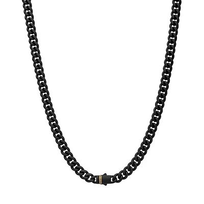 Inox Black IP Stainless Steel 24-inch 8MM Cuban Link Chain