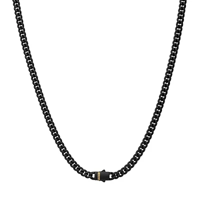 Inox Black IP Stainless Steel 22-inch 6MM Cuban Link Chain