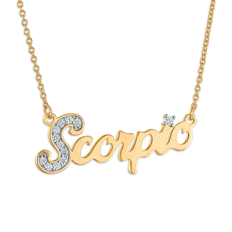 Simone I Smith Collection Scorpio Necklace in 18KT Gold Plated Sterling Silver