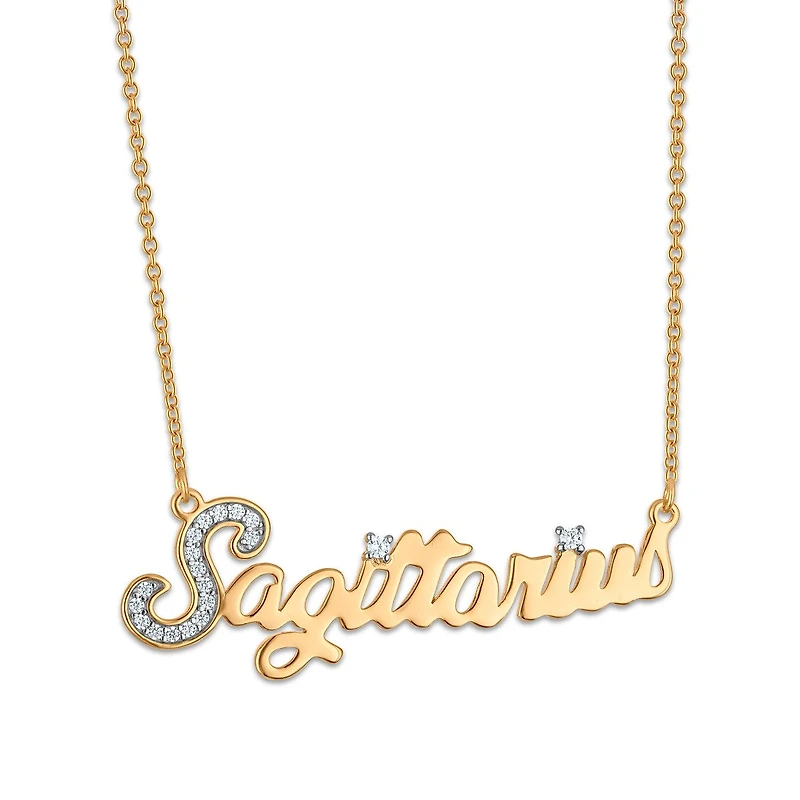 Simone I Smith Collection Sagittarius Necklace in 18KT Gold Plated Sterling Silver