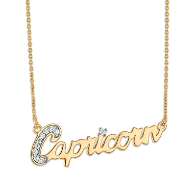Simone I Smith Collection Capricorn Necklace in 18KT Gold Plated Sterling Silver