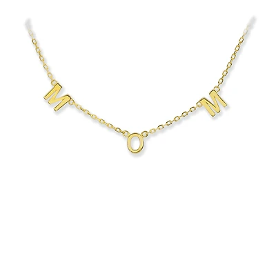 18KT Gold Bonded Sterling Silver Mom Necklace