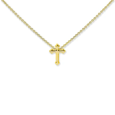 18KT Gold Bonded Sterling Silver Cross Necklace