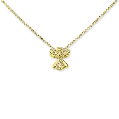 18KT Gold Bonded Sterling Silver Angel Necklace