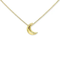 18KT Gold Bonded Sterling Silver Moon Necklace
