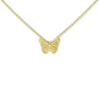 18KT Gold Bonded Sterling Silver Butterfly Necklace