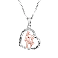 Sterling Silver Mommy and Me Best Friends Forever Pendant