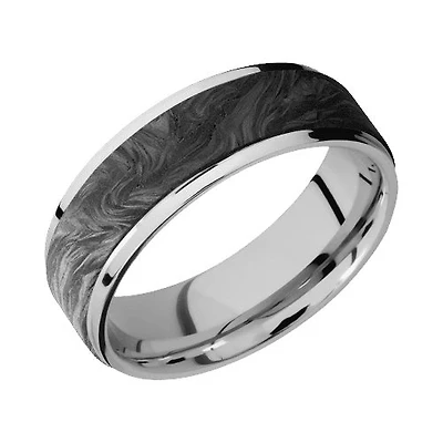 Lashbrook Cobalt Chrome Band with Polish Polished Finish and Forged Carbon Fiber Inlay