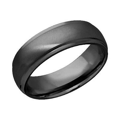 Lashbrook Zirconium Band with Angled Satin Polished Finish