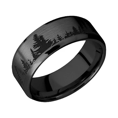 Lashbrook Zirconium Band with Satin Polished Finish