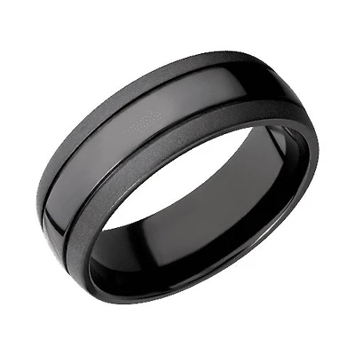 Lashbrook Zirconium Band with Polish Bead Finish