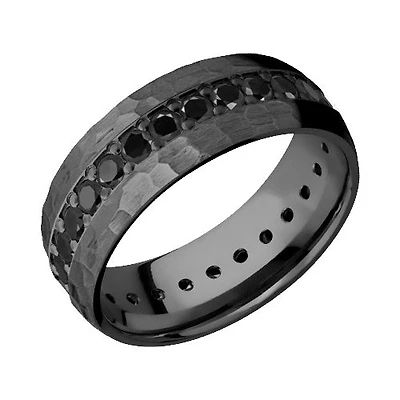 Lashbrook Zirconium Band with Hammer Finish