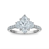 Signature EcoLove 1 CTW Lab Grown Diamond Anniversary Ring in 14KT White Gold