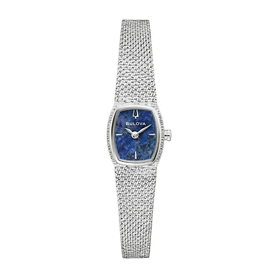 Bulova Womens Classic Silvertone Diamond Accent.  96L343