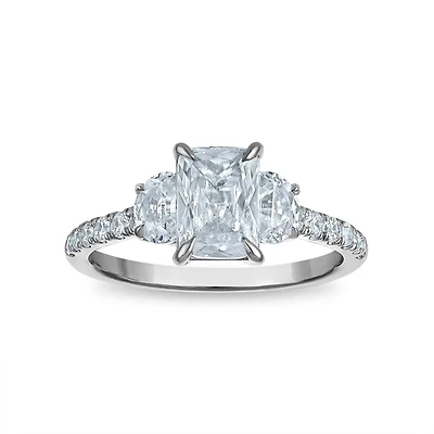Signature EcoLove 1 CTW Lab Grown Diamond Anniversary Ring in 14KT White Gold