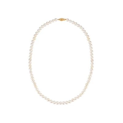 5MM Pearl Strand 18-inch Necklace in 14KT Yellow Gold