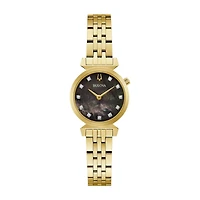 Bulova Womens Classic Goldtone Diamond Accent.  97P173