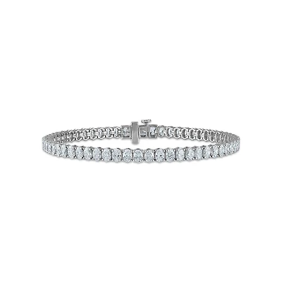 Signature EcoLove 6 CTW Lab Grown Diamond 7-inch Tennis Bracelet in 14KT White Gold